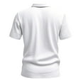 thumbnail image 4 of TANGQIOP T-Shirts for Men Short Sleeve Linen British Style Loose Breathable Collared Neck Polo Shirts Solid Color Quick Dry Loose White XL, 4 of 8