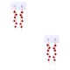 thumbnail image 2 of Guardurnaity 1 par de pendientes colgantes de cristal accesorios de regalo de joyería de fiesta rojo Type2 NO2, 2 of 6