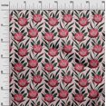 thumbnail image 3 of oneOone Cotton Poplin Red Fabric Floral Retro Sewing Material Print Fabric By The Yard 56 Inch Wide, 3 of 5