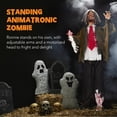 thumbnail image 2 of Best Choice Products Rotten Ronnie Standing Animatronic Zombie Scary Halloween Prop w/ Pre-Recorded Phrases, 2 of 7