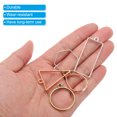 thumbnail image 3 of Uxcell 40Pcs Open Bezel, Resin Bezel Charm Pendant, Gold Tone(4 Shapes), 3 of 6