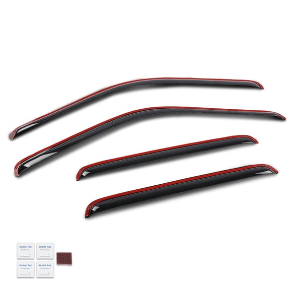 Rain Guards Window Visors Fit For 1999-2016 Ford F-250 F-350 Super Crew Cab