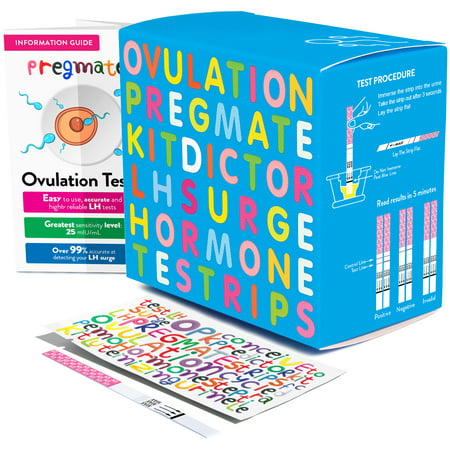 PREGMATE 60 Ovulation LH Test Strips One Step Urine Test Strip Combo Predictor Pregnancy Kit Pack (60