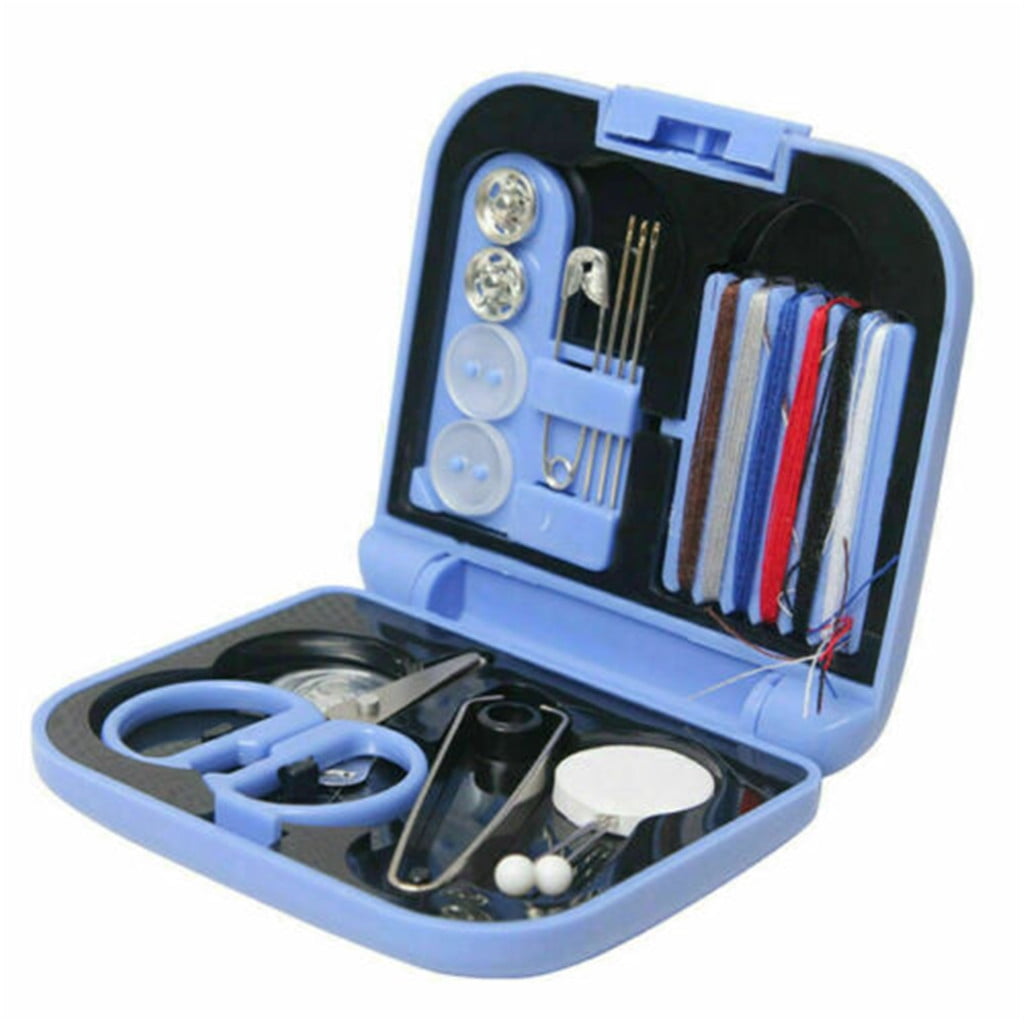Travel Sewing Kit Thread Needles Mini Case Plastic Portable T Pins Scissors Q8A4 