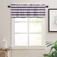thumbnail image 2 of Purple Grey Stripe Kitchen Valances for Windows 60x18 Inch Kitchen Curtains Valances Rod Pocket Minimalist Farmhouse Striped Bathroom Window Valances for Window Treatment Decor, 2 of 6