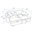 thumbnail image 4 of Modern Corduroy Convertible Sofa Loveseat, 2 Seaters Small Couch Love Seat With Movable Ottomans and Pillows For Living Room Apartment Bedroom, 4 of 11