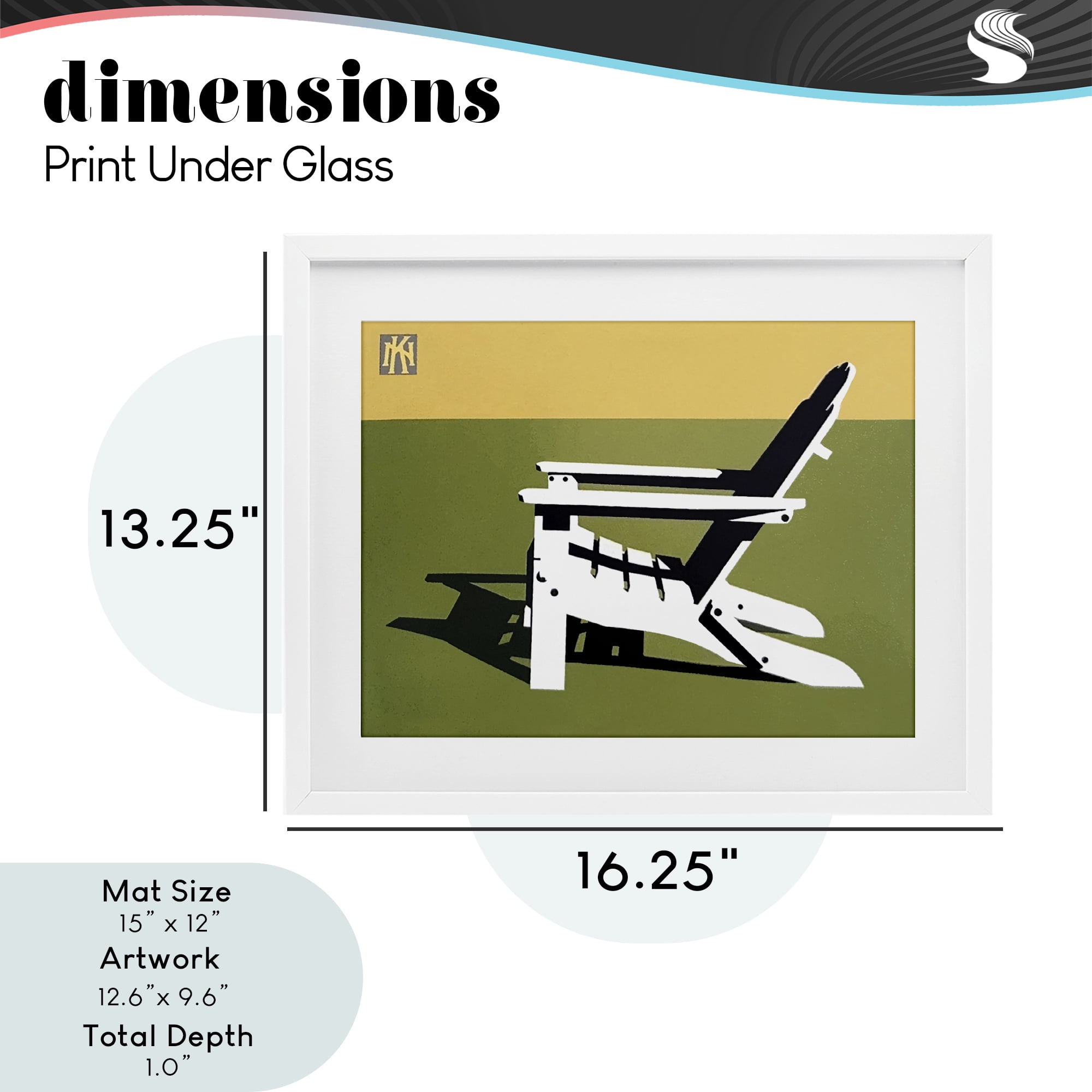 Stupell Industries Minimal Sunlit Lounge Chair White Framed Print Under Glass, design by Jadei Graphics