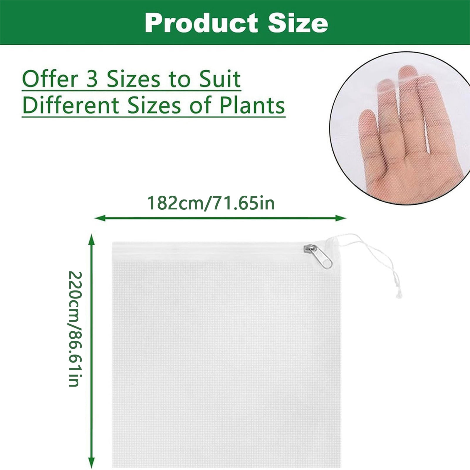 SHULIN 60 Mesh Thicken Garden Netting Protection Fly Barrier, Ultra-Fine Mesh Screen Plant Covers for Raised Bed, Greenhouse Accessories – Protective Garden Netting for Vegetables & Fruits 1.8x2.2M
