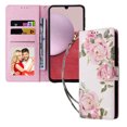 thumbnail image 1 of Compatible with Samsung Galaxy A14 5G Case Retro Gilded Flower PU Leather RFID Blocking Wallet Cover, 1 of 5