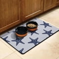 thumbnail image 2 of Tropical Starfish Pattern Dog Food Mat - Absorbent Waterproof Pet Feeding Pad - Large Size for Food & Water Spills, 2 of 6