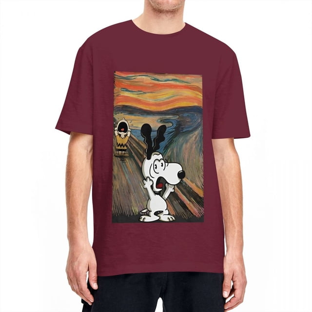 Camiseta de Snoopy y Charlie Brown de Peanuts, divertida camiseta de hip hop, camisetas de manga corta, camisetas de verano 100% algodón, camisetas de talla grande