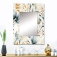 thumbnail image 1 of Designart "Soft Neutral Reverie" Floral Wall Mirror, Printed White Wall Mirror, Traditional Bathroom Wall Mirror, Decorative Floral Mirror - 24x32 Inch, 1 of 5