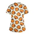 thumbnail image 3 of Uniforme de trabajo estampado para mujer Uniforme de trabajo protector con cuello en V y bolsillo, 3 of 3