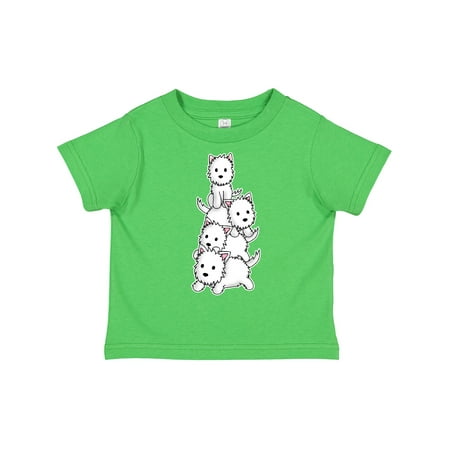 

Inktastic Kawaii Westie Stack Gift Toddler Boy or Toddler Girl T-Shirt