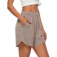 thumbnail image 4 of MOSHU 3 Pack Womens Pajamas Shorts Drawstring Pj Shorts for Women Casual Sleep Lounge Shorts with Pockets, 4 of 11