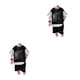 thumbnail image 4 of Qarigey De ropa deportiva de moda con letras, jersey holgado para niños, camiseta de manga corta, conjuntos de ropa, ropa de calle negra Negro ciento diez 2Conjunto, 4 of 6