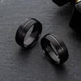 thumbnail image 5 of Unisex Stainless Steel Ring, Geometric Style in Black, Durable and Stylish Ring for Everyday Wear, 5 of 5