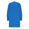 thumbnail image 5 of Tumotour Ayered Cake Dress for Women's Plus Size A-Line Cocktail-Length Dress Long Sleeve Casual Solid Color Square Neckline Fall Tunic Dress, 5 of 7