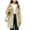 .Khaki, variant on Girls Mid Length Hooded Ski Jacket Thick Waterproof Windproof Winter Coat with Fleece Lining Solid Color Casual Outerwear
