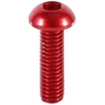 thumbnail image 2 of PinesC 10 Pcs M3 6-10mm Bouton Rond Alliage d'Aluminium Hexagone Vis Multicolore pour Industrie (10mm-Rouge), 2 of 3