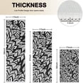 thumbnail image 4 of Black Boho Tribal Feathers Pattern Kitchen Rugs Sets Of 3,Kitchen Runner Rugs Non Skid Washable,Decorative Kitchen Floor Mats for Kitchen,Sink,Laundry,17"x30"+ 17"x47" + 17"x59", 4 of 6