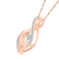 thumbnail image 2 of DGOLD Pendentif Infini Diamant Blanc Rond en Or Rose 10kt pour Femmes (1/6 cttw), 2 of 3