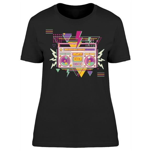 Funky 80S Disco Boombox T-Shirt Women -Image by Shutterstock, Female x-Large