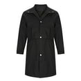 thumbnail image 7 of Mgmyaa Men's Trench Coat Single Breasted Long Sleeve Lapel Collar Casual Overcoat Classic Button Front Outwear with Side Pockets, 7 of 7
