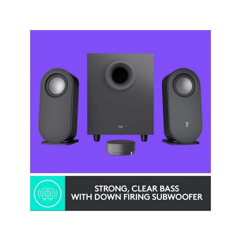 Logitech Z407 Bluetooth Computer Speakers with Subwoofer and Wireless  Control, Immersive Sound, Premium Audio with Multiple Inputs, USB Speakers