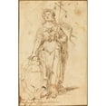 thumbnail image 3 of Spanish 17th Century 11x14 Black Modern Framed Museum Art Print Titled - Egyptian Sibyl, 3 of 5
