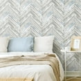 thumbnail image 5 of Herringbone Wood Boards Peel and Stick Wallpaper, 5 of 25