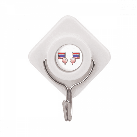 

Thailand Flag Asia Adhesive Wall Hooks Hanging Self Sticky