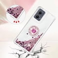 thumbnail image 4 of Case for Motorola Moto Edge 5G 2024 Case Glitter Liquid with Ring Kickstand, Cute Clear Flowing Quicksand Soft TPU Protective Grils Women Bling Case for Moto Edge 5G 2024 Rose Gold YBR, 4 of 7