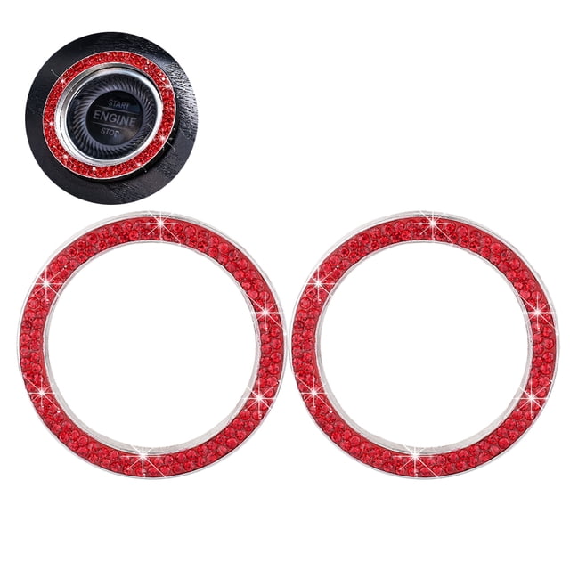 FENGGUIQU 2Ud Sticker Anillo Rojo Para Botón De Motor Con De Premium