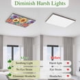 thumbnail image 5 of Boho Flowers Magnetic Fluorescent Light Covers for Ceiling Lights 2x4Ft, Bohemia Ethnic Floral Colorful Floral Office Classroom Kitchen Drop Ceiling Light Covers Lighting Filters Shade Panel 4 Packs, 5 of 9