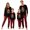 Black Red, variant on Christmas Pajamas for Family Long Sleeve Print Tops Buffalo Plaid Pants Set Sleepwear
