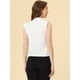 thumbnail image 3 of Blusa de trabajo Allegra K con Lazo transparente de malla sin mangas con Volantes Vintage y estampado de corazones Para Mujer Blanco XL, 3 of 4