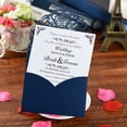 thumbnail image 3 of CIMAXIC Wedding 10 Sets Hollow out Exquisite Invitations Romantic Invitation Cards Envelopes for Engagement Wedding Birthday Party (Invitation+White Card+Envelope+Sealing Sticker) (Blue), 3 of 4