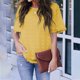 thumbnail image 4 of Pntutb - Blusa de manga corta con cuello redondo para mujer, blusa de gasa con lunares Pntutb Pntutb-5683, 4 of 7