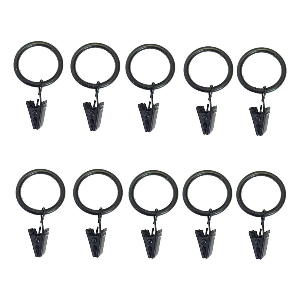 Metal Curtain Rings Clips Hanging Curtain Pole Rod voile Net Rings Curtain Wire 