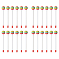 thumbnail image 2 of 24 Pcs Bâtons de Maillet Rond Arc-en-Ciel Marteau Percussion Bâtons pour Enfants Jouet Musical, 2 of 8