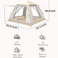 thumbnail image 3 of Mapskey 4 Person Instant Camping Tent, Automatic Easy Pop up Tents Camping with Carry Bag Outdoor/Family/Beach/Hiking/Traveling, 3 of 9