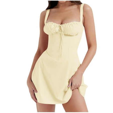 Tumotour Nightgowns For Women Mini Dress Sleeveless Nightgown Sleepwear Chemise Lingerie Dress Tank Pajamas Loungewear Nightshirt