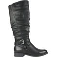 thumbnail image 3 of White Mountain Women's Liona Tall Knee High Boot Black Burnished Smooth PU 6 M, 3 of 6