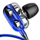 thumbnail image 5 of Matsuzay Auricular con cable Interfaz de 3,5 mm Reducción de ruido Altavoz dual Tapa de oreja de silicona Juego de escucha de música Auriculares Azul 10piezas, 5 of 6