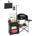 thumbnail image 1 of VEVOR Camping Kitchen Table Portable Outdoor Cook Station Storage Windshield Aluminum, 1 of 9