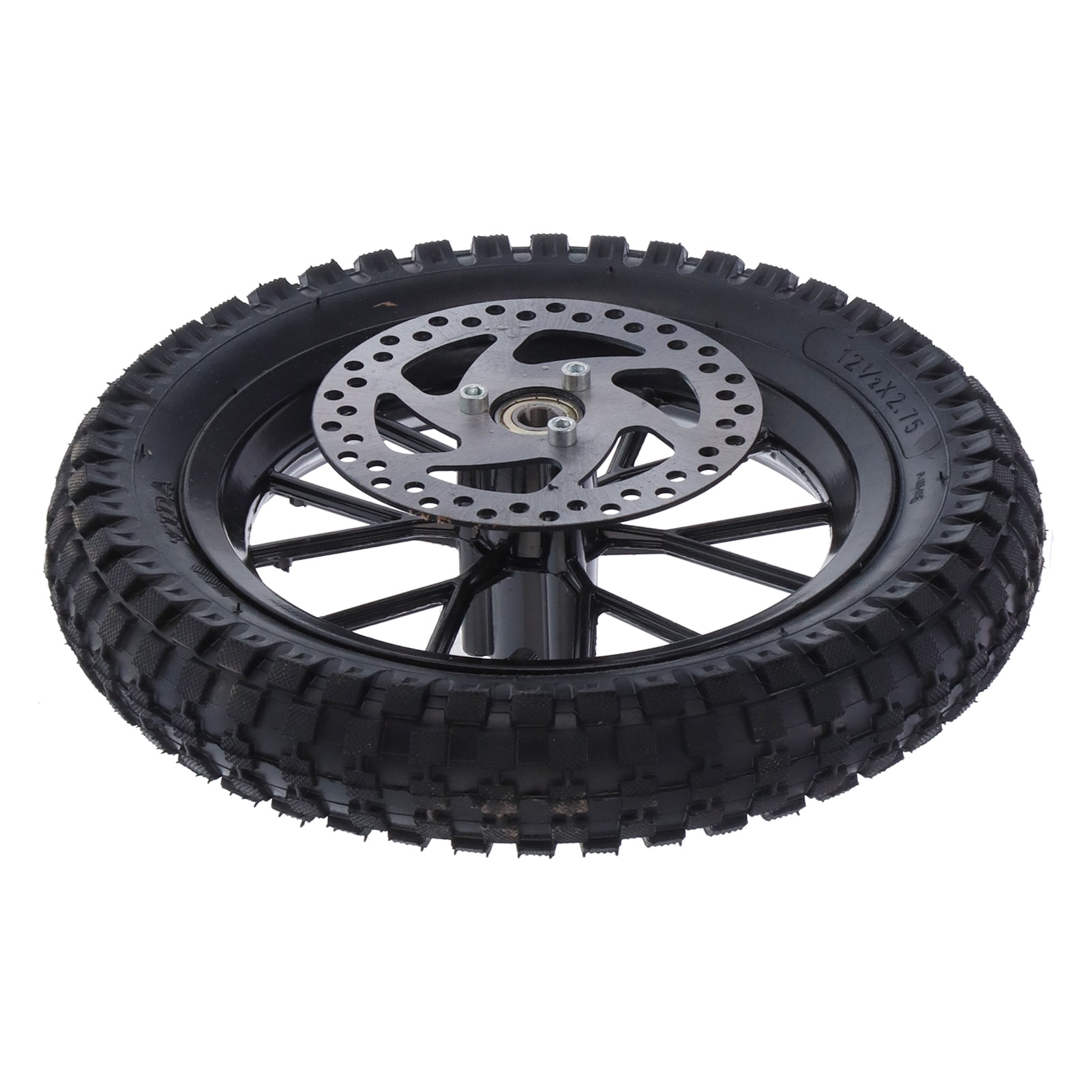 Anti‑Skid Front Motorcycle Tire Replacement Fits for 47cc 49cc 2 Stroke Mini Dirt Bike Thickened Rubber Front Dirt Bike Tire with Inner Tube & Metal Rim 12.5x2.75in Mini Dirt Bike Front Tire 