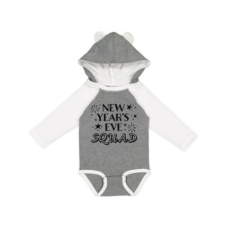 

Inktastic New Year s Eve Squad with Stars in Black Gift Baby Boy or Baby Girl Long Sleeve Bodysuit