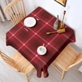 thumbnail image 2 of Christmas Square Tablecloth 60x60 Inch – Waterproof Polyester Printed Table Cover, Wrinkle Resistant & Washable for Kitchen Dining Picnic Party Decor, Single-v4-13, White, 2 of 6
