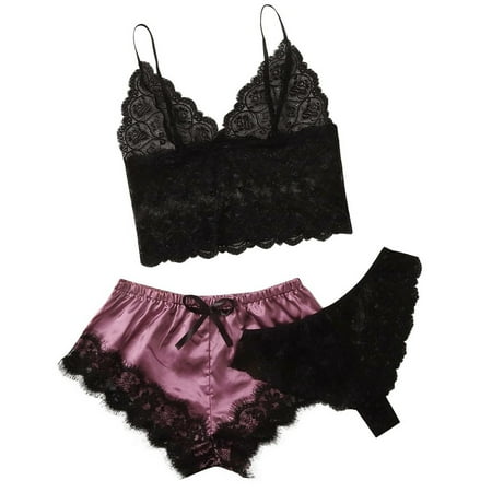 

adviicd High Waisted Panties For Women Women Lingerie Set with Garter Belt Fishnet Bodysuit Mesh Teddy Strappy Exotic for Sex Naughty Pink Large